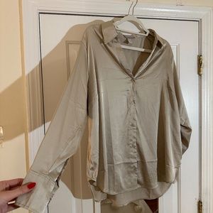 H&M Gold Silk Top